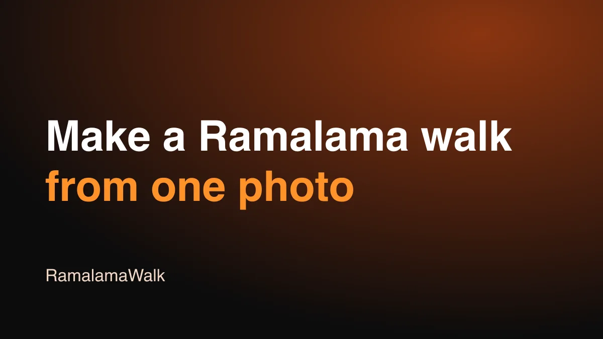 How to Make a Ramalama AI Video (Halloween Costume Walk)